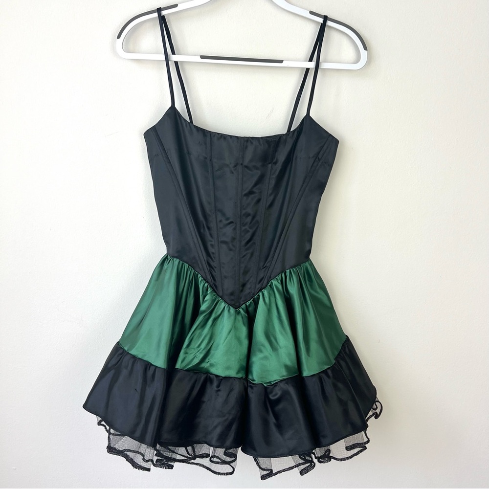 Vintage Betsey Johnson Whimsigoth Goth Fairy Tulle Corset Mini Dress